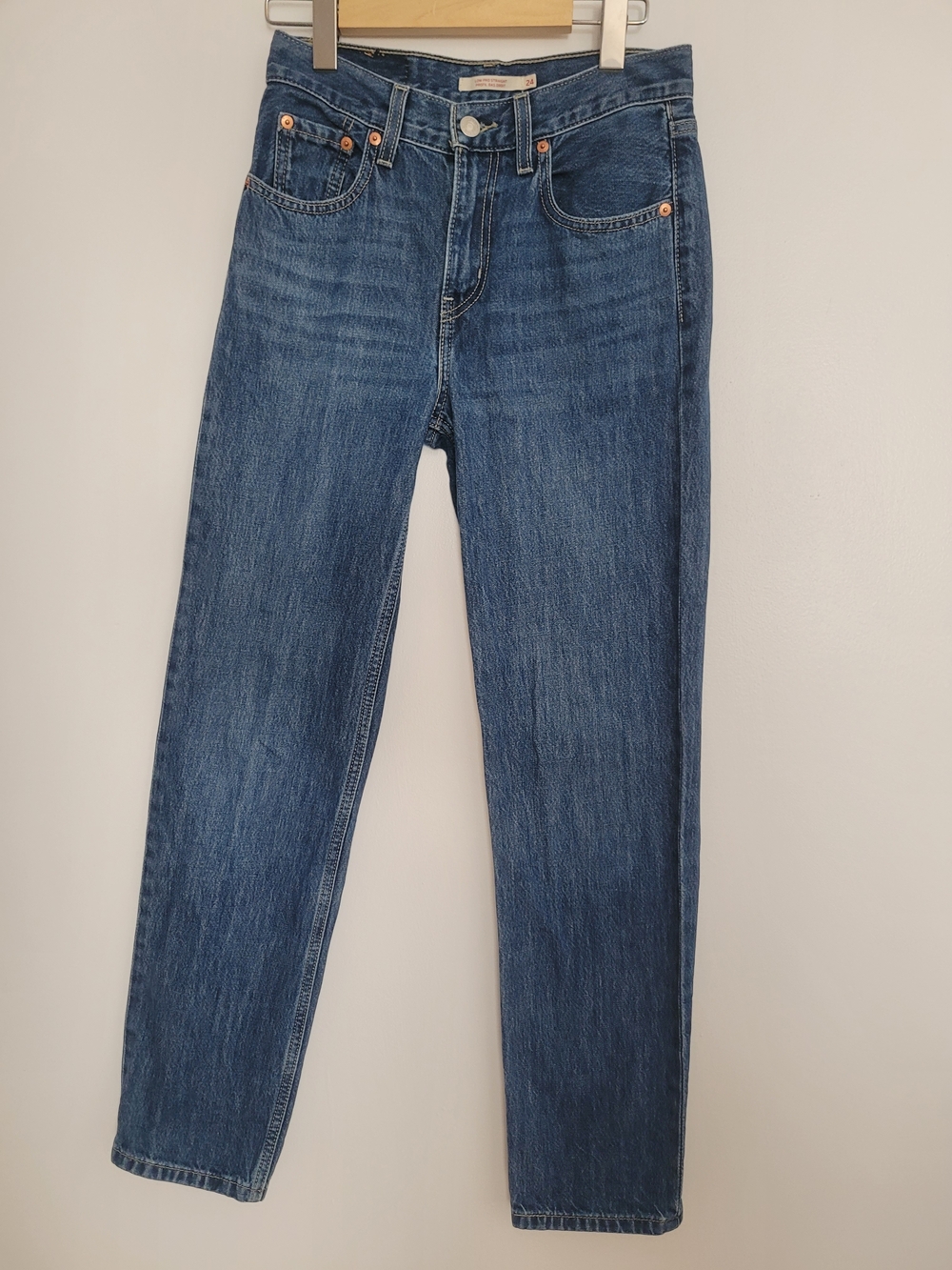 Levis Low Pro Straight Straight-Leg Blue Jeans Denim Size 24